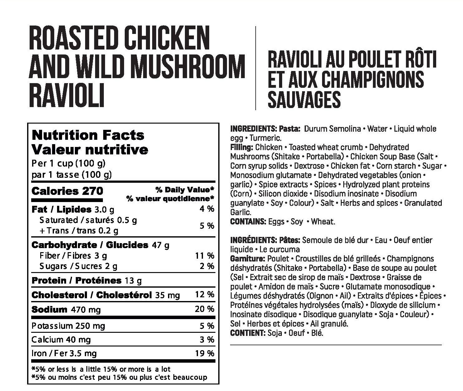 Chicken and Mushroom Ravioli