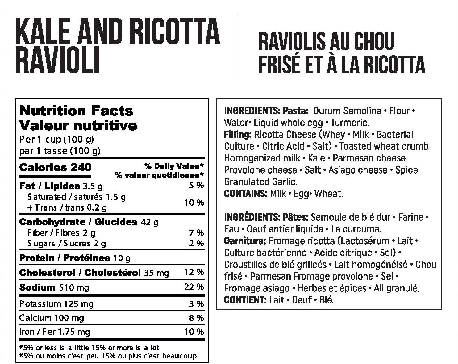Kale and Ricotta Ravioli